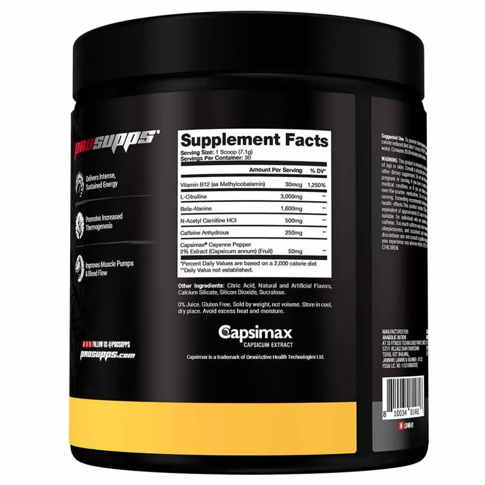 Prosupps Hyde Thermo Pre-Workout Pineapple (210g)