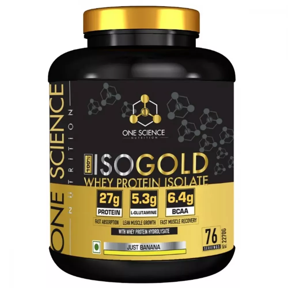 One Science 100% Isogold Whey Protein Isolate Banana (2.27kg)