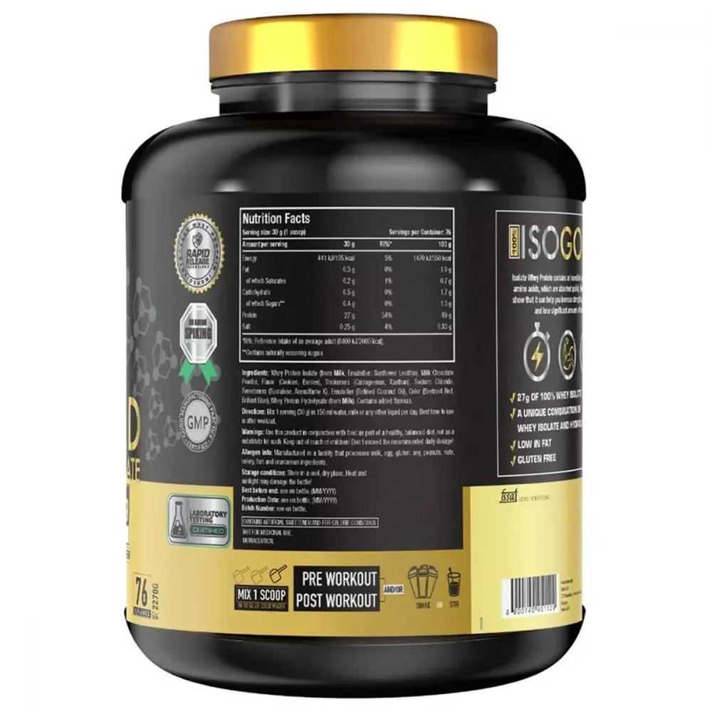One Science 100% Isogold Whey Protein Isolate Banana (2.27kg)
