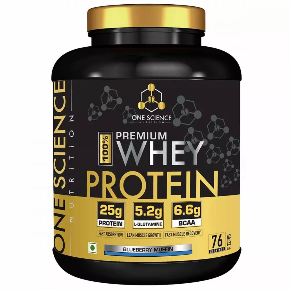 One Science 100% Premium Whey Protein Blueberry Muffin (2.27kg)
