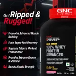 GNC Amp Gold Series 100% Whey Protein Strawberry (1.81kg)