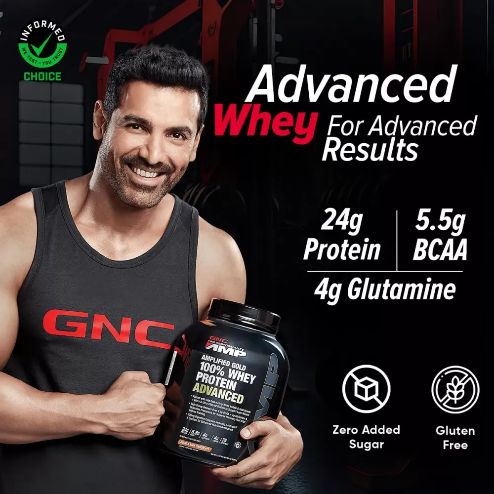 GNC Amp Gold Series 100% Whey Protein Strawberry (1.81kg)