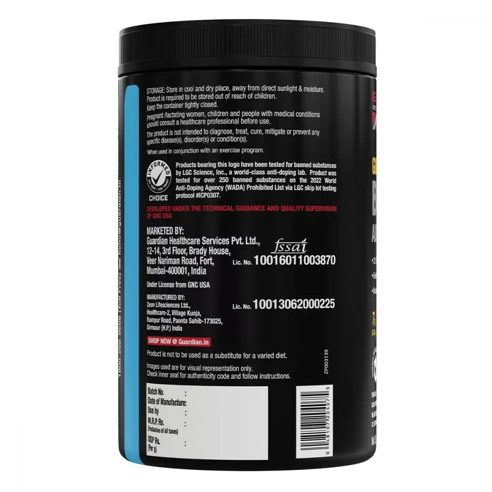 GNC AMP Gold Series BCAA Advanced Green Apple (400g)