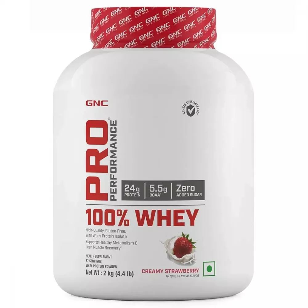 GNC Pro Performance 100% Whey Protein Creamy Strawberry (2kg)