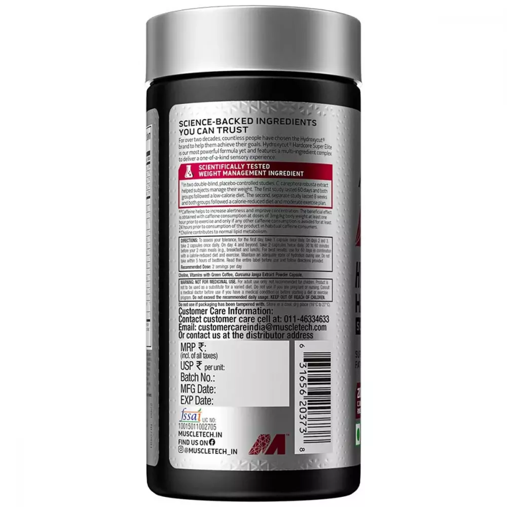 Muscletech Hydroxycut Hardcore Super Elite Unflavored (100cap)