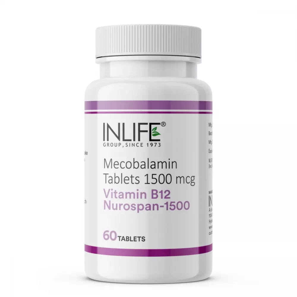 Inlife Vitamin B12 Mecobalamin  1500Mcg (60tab)