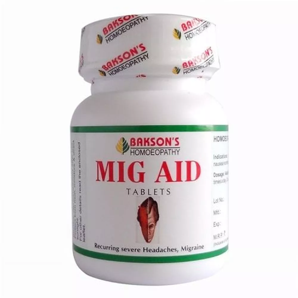 Buy Bakson Mig Aid Tablets Online - 10% Off! | Healthmug.com