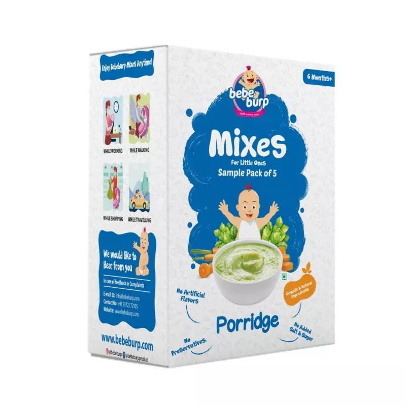 Bebe Burp Mixes Sample Pack Of Porridge Kit For 6+ Month Baby