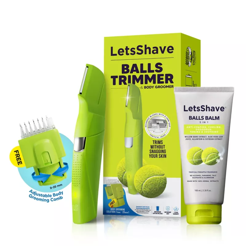 LetsShave Balls Trimmer Balls Balm Free Grooming Comb 1Pcs