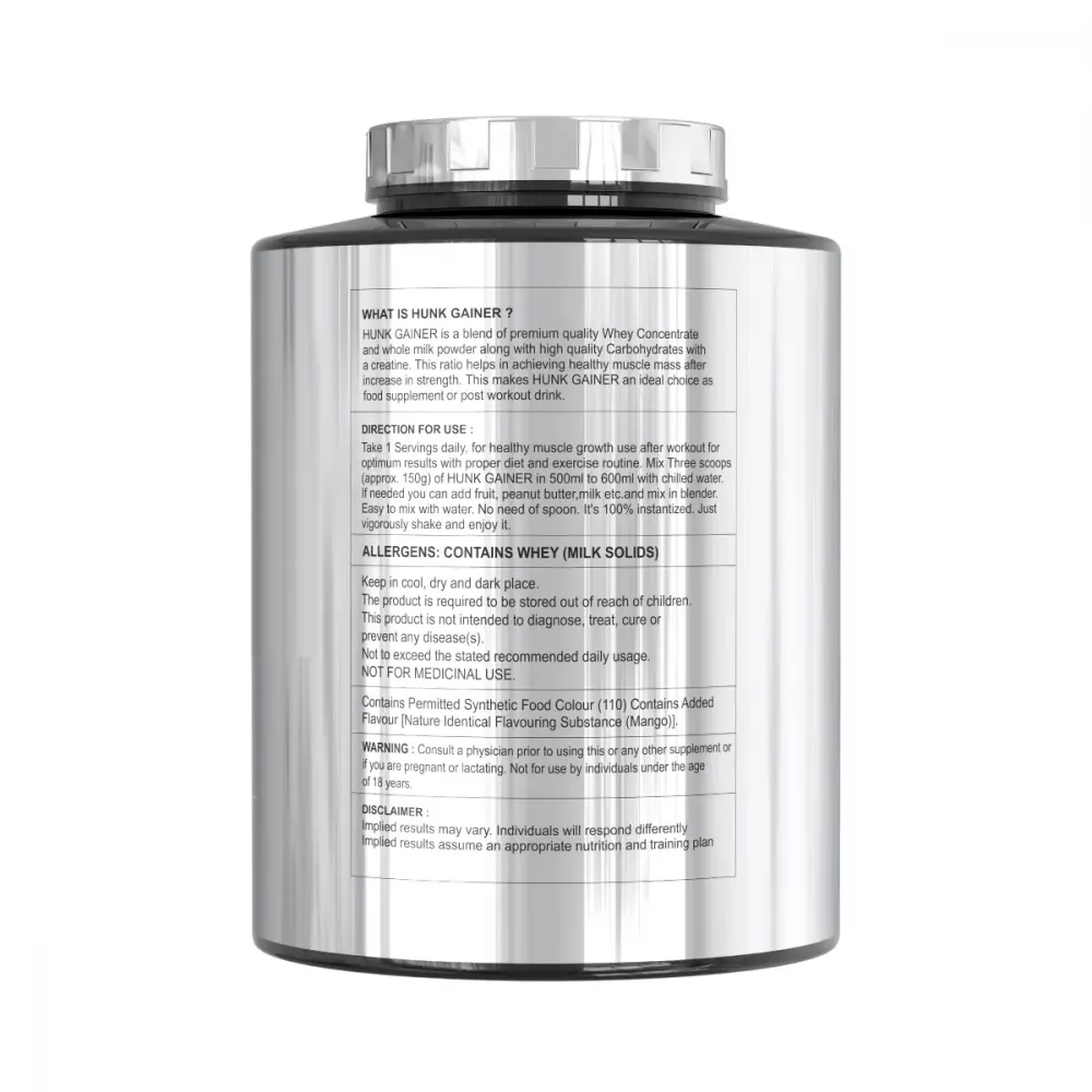 Divine Nutrition Hunk Gainer Mango (3kg)