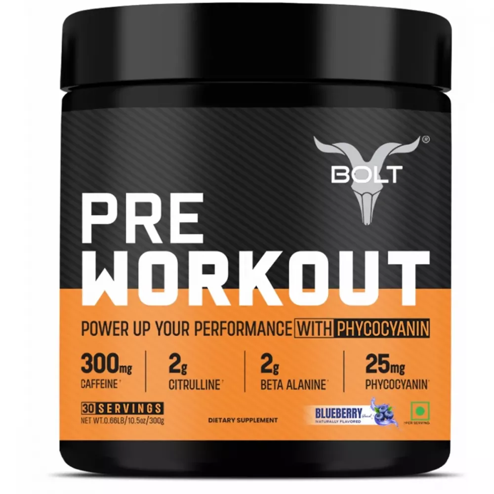 Bolt Pre Workout Supplement Blueberry (300g)