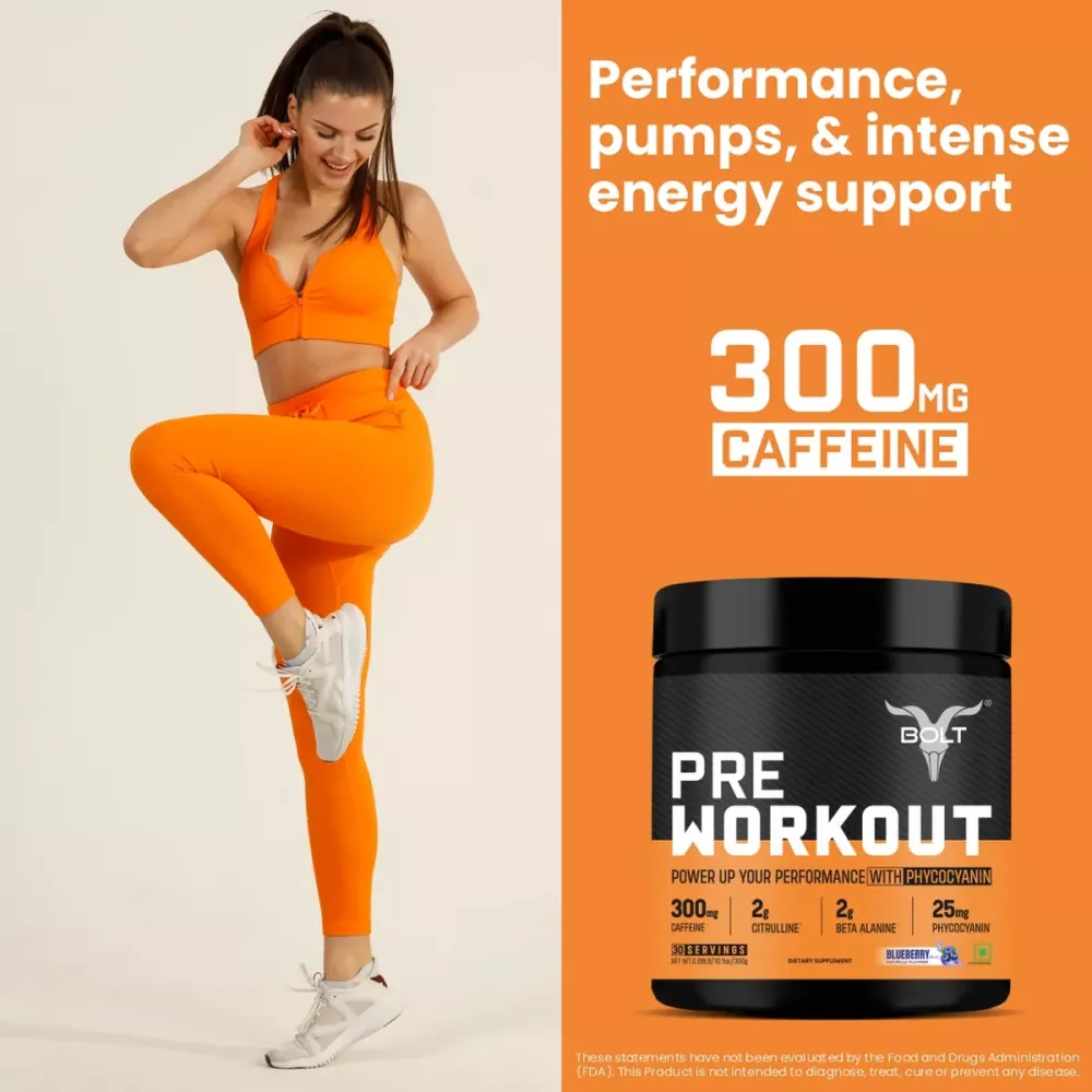 Bolt Pre Workout Supplement Blueberry (300g)