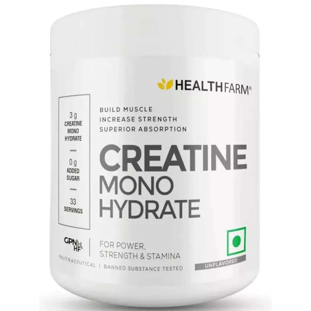 Healthfarm Creatine Monohydrate Powder Unflavored (100g)