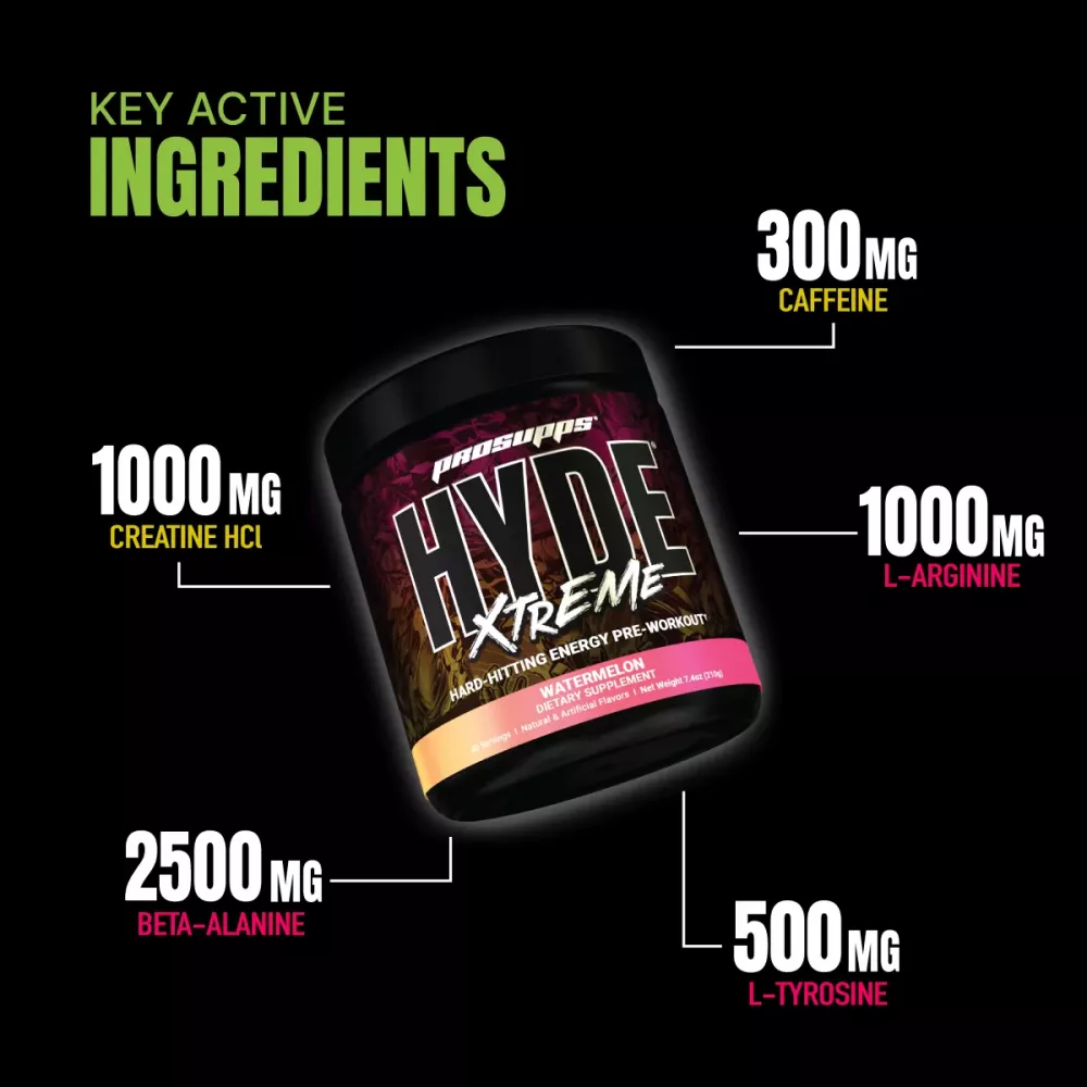Prosupps Hyde Xtreme Hard-Hitting Energy Pre-Workout Watermelon (220g)