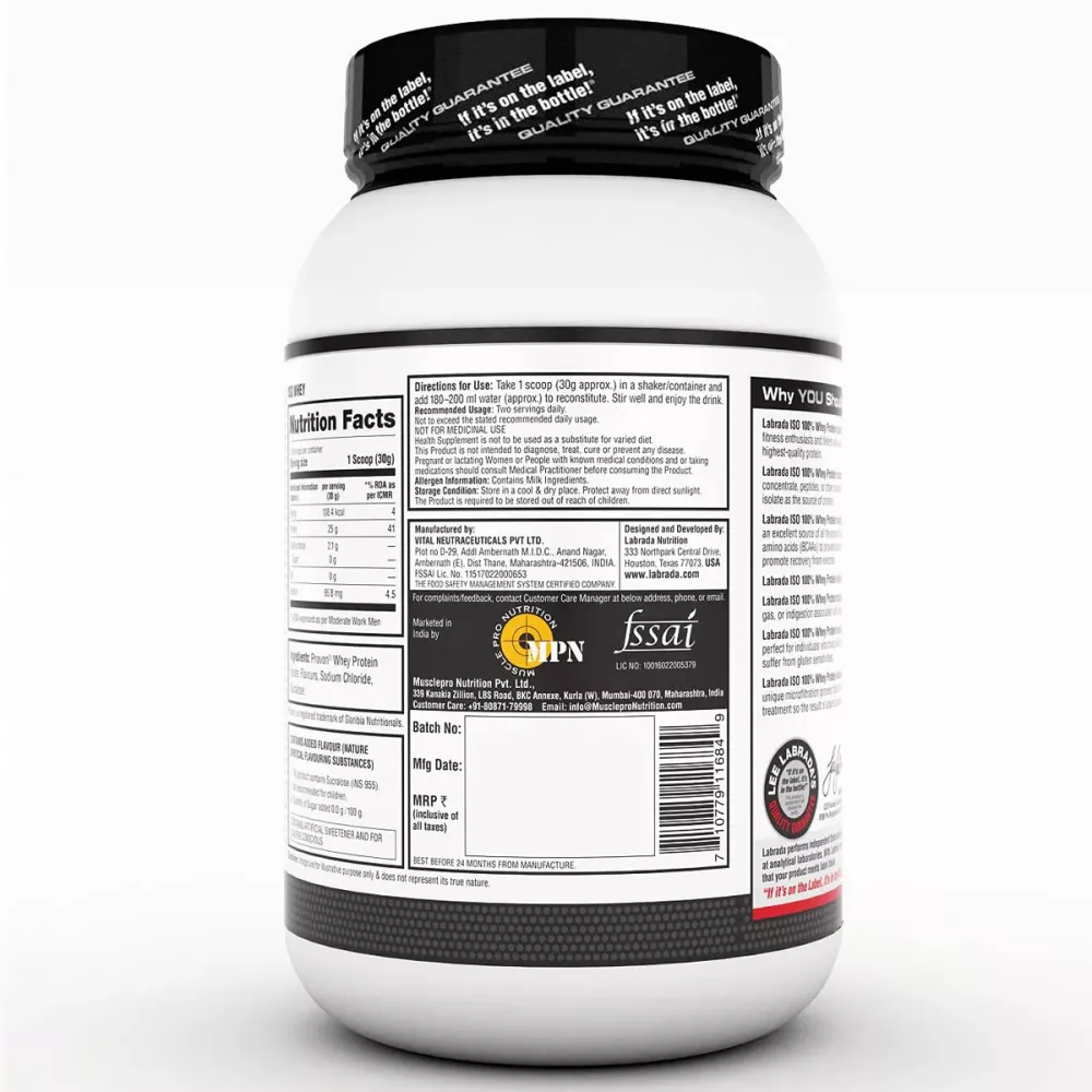 Labrada Iso 100% Whey Protein Isolate Mocha Cappuccino (900g)