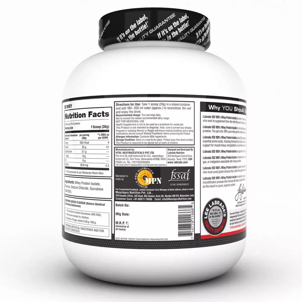 Labrada Iso 100% Whey Protein Isolate Cafe Brazil (2kg)