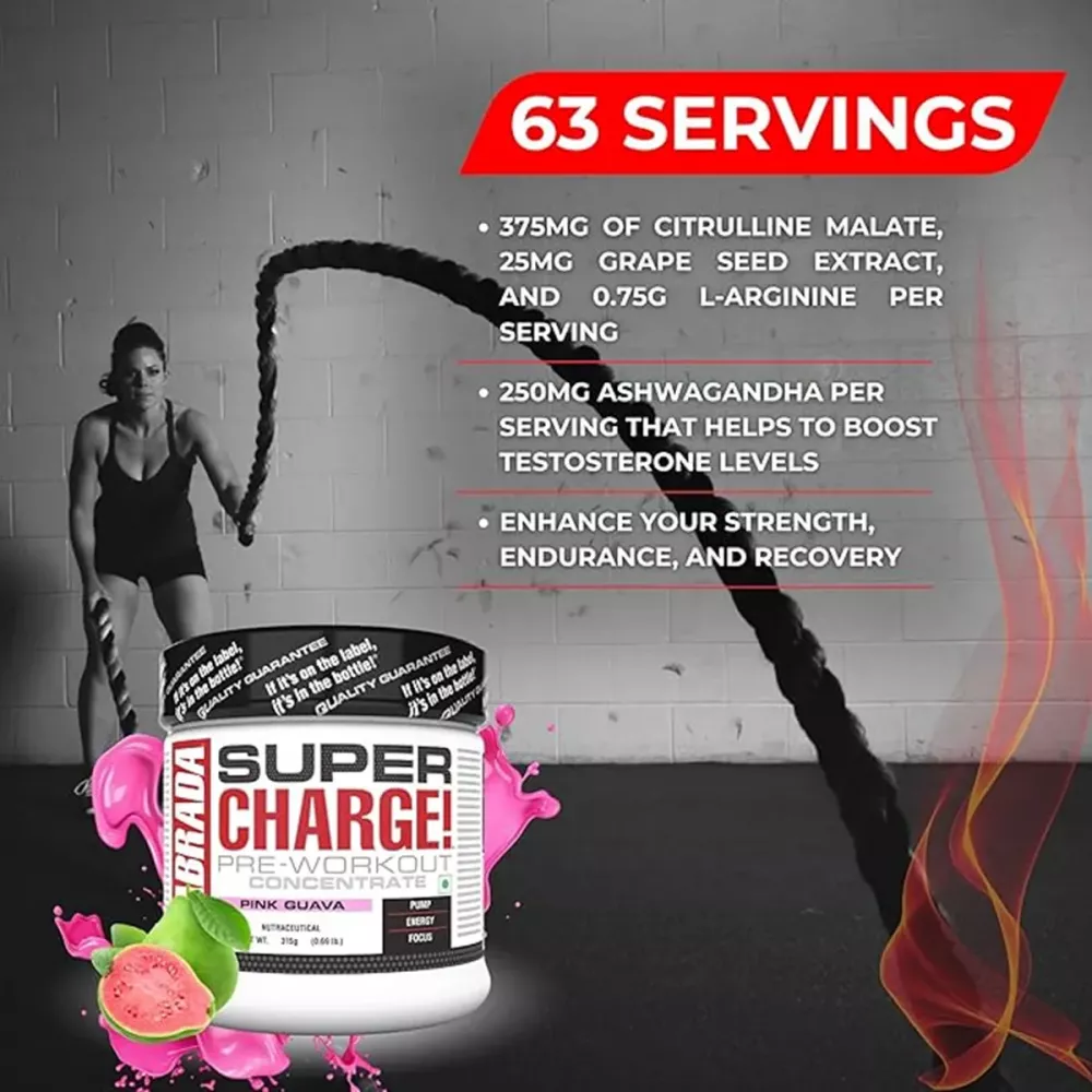 Labrada Super Charge Pre Workout Concentrate Pink Guava (315g)