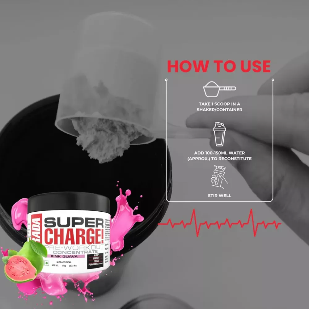 Labrada Super Charge Pre Workout Concentrate Pink Guava (150g)