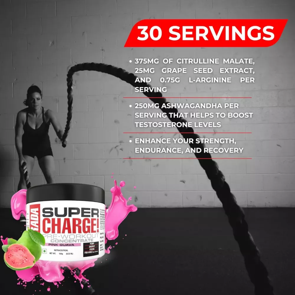 Labrada Super Charge Pre Workout Concentrate Pink Guava (150g)