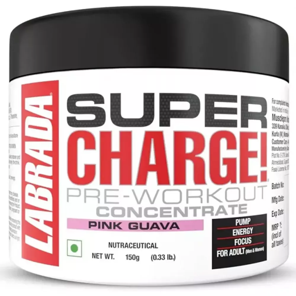 Labrada Super Charge Pre Workout Concentrate Pink Guava (150g)