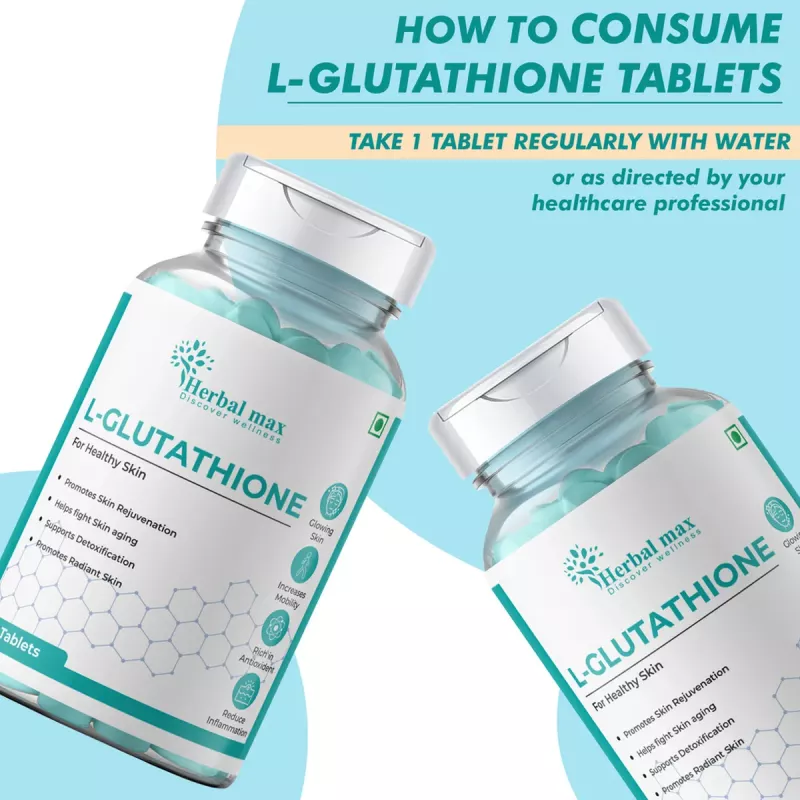 Herbal Max L-Glutathione Tablets (60tab) | Buy on Healthmug