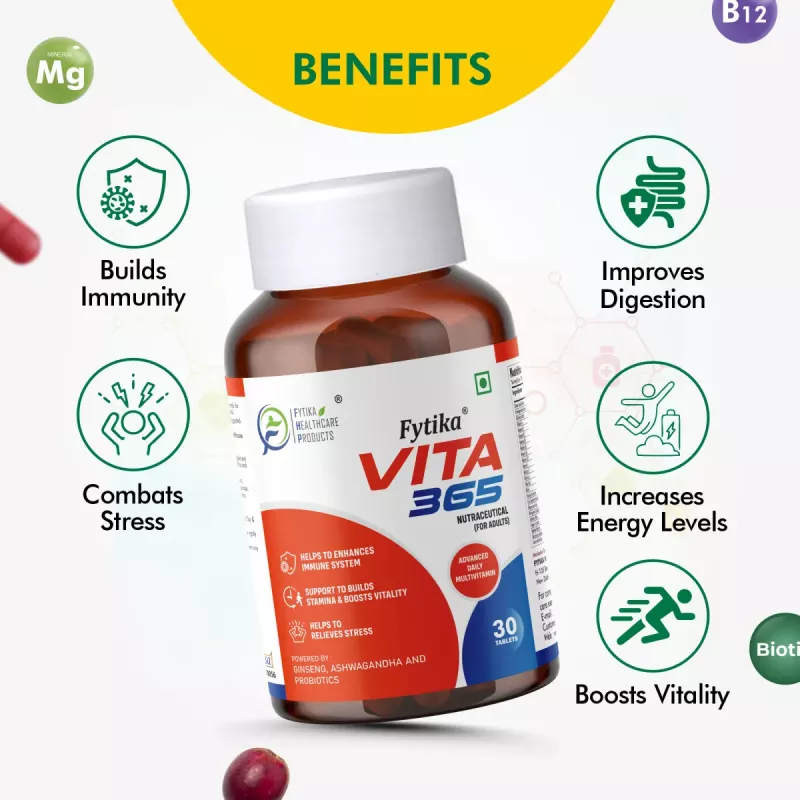 Fytika Healthcare Product Omega Vita Combo (Each 30 Tablets) (1Pack)