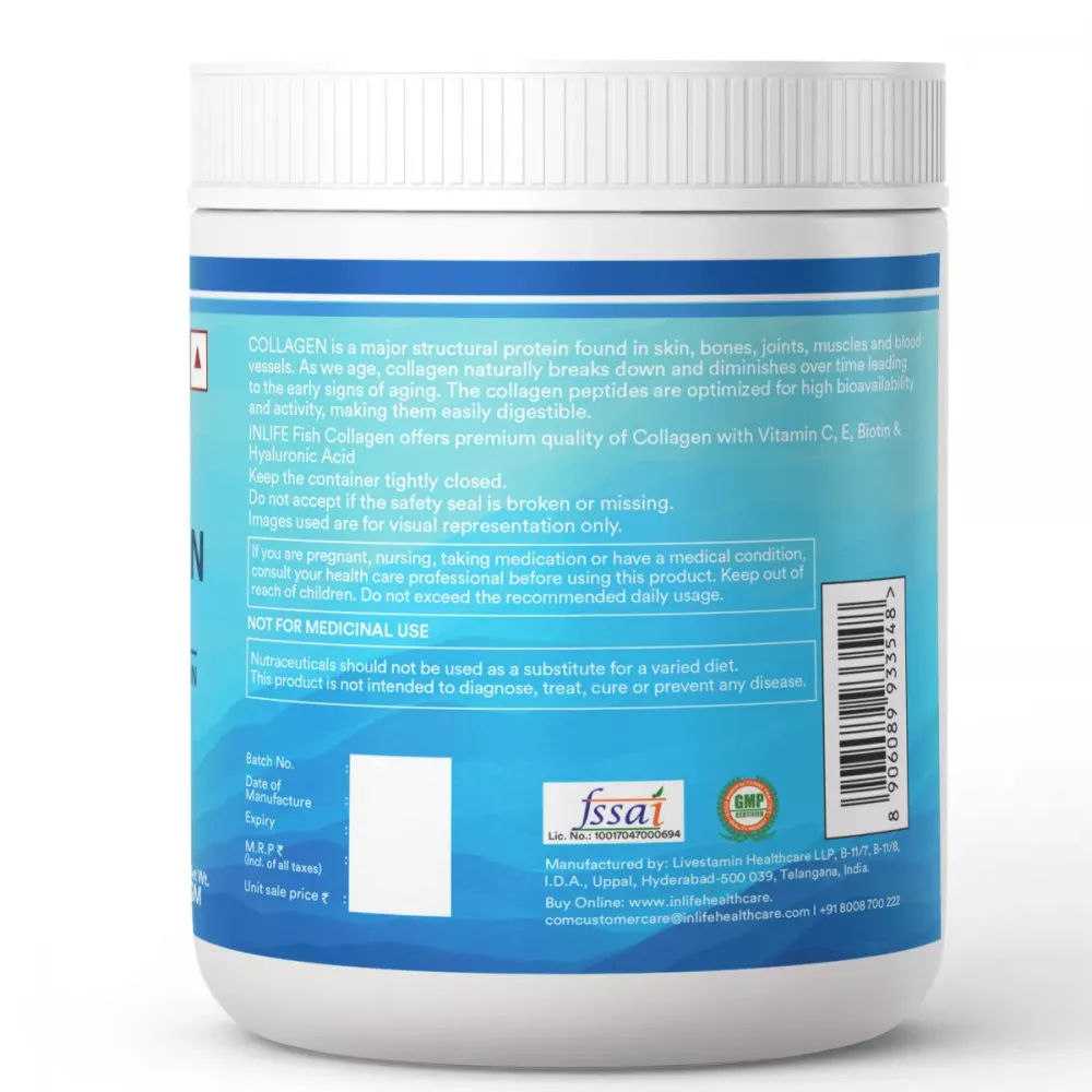 Inlife Hydrolyzed Fish Collagen Peptides Powder Watermelon (200g)