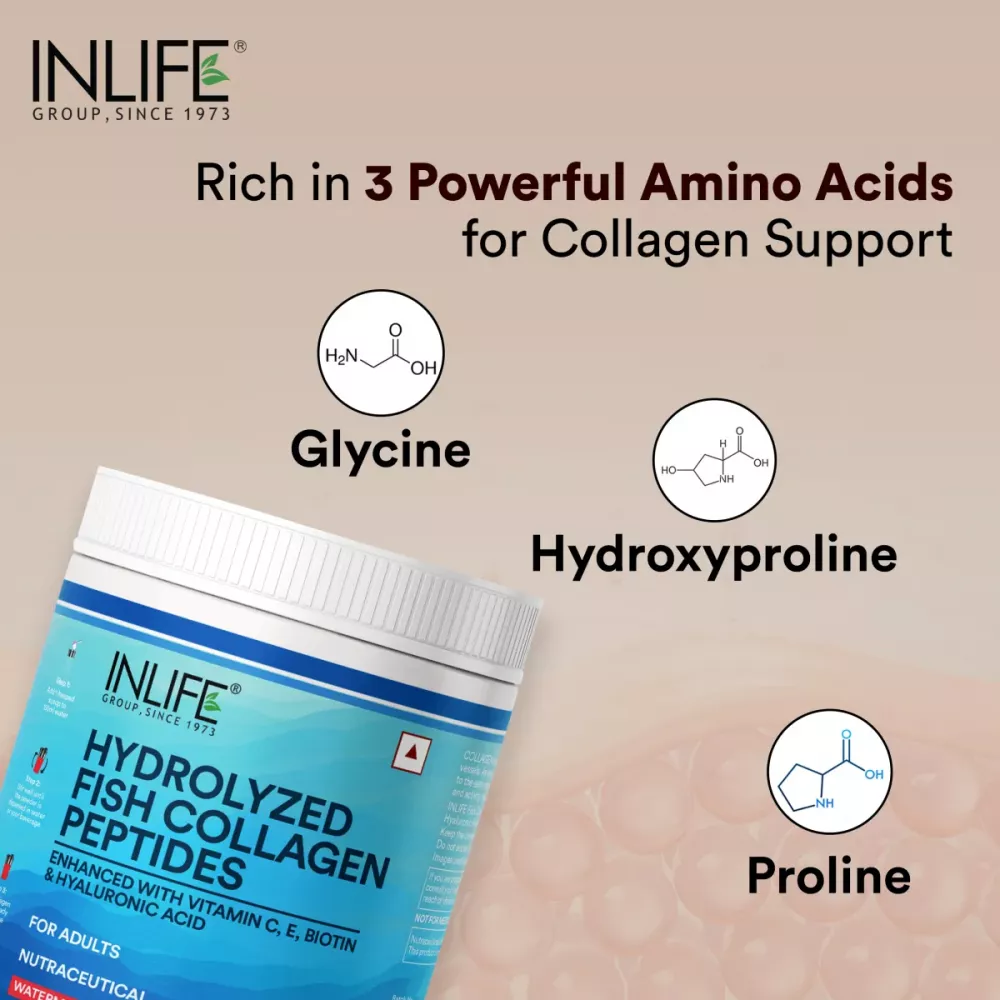 Inlife Hydrolyzed Fish Collagen Peptides Powder Watermelon (200g)