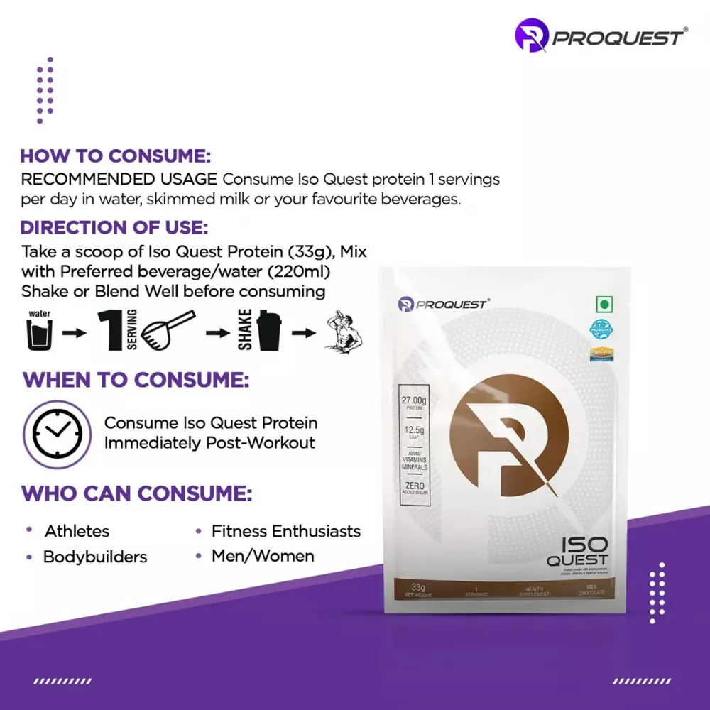 Proquest Nutrition Iso Quest Isolate Whey Protein Milk Chocolate (33g)