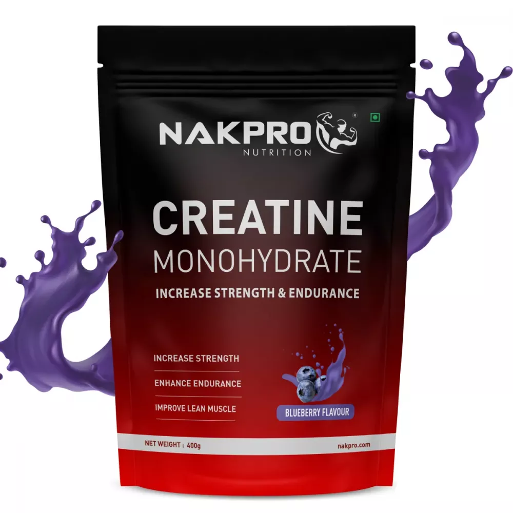 Nakpro Creatine Monohydrate Powder Blueberry (400g)