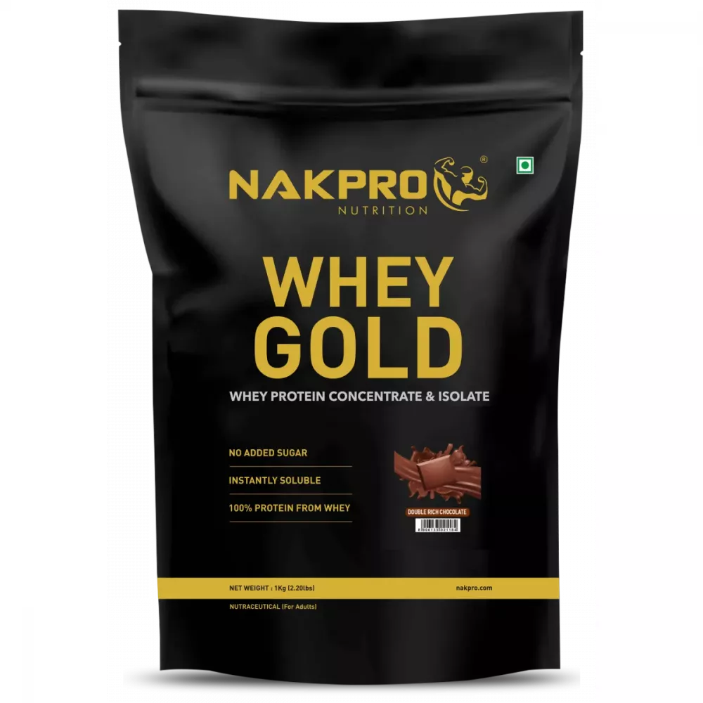 Nakpro Whey Gold Whey Protein Concentrate Double Rich Chocolate (1kg)
