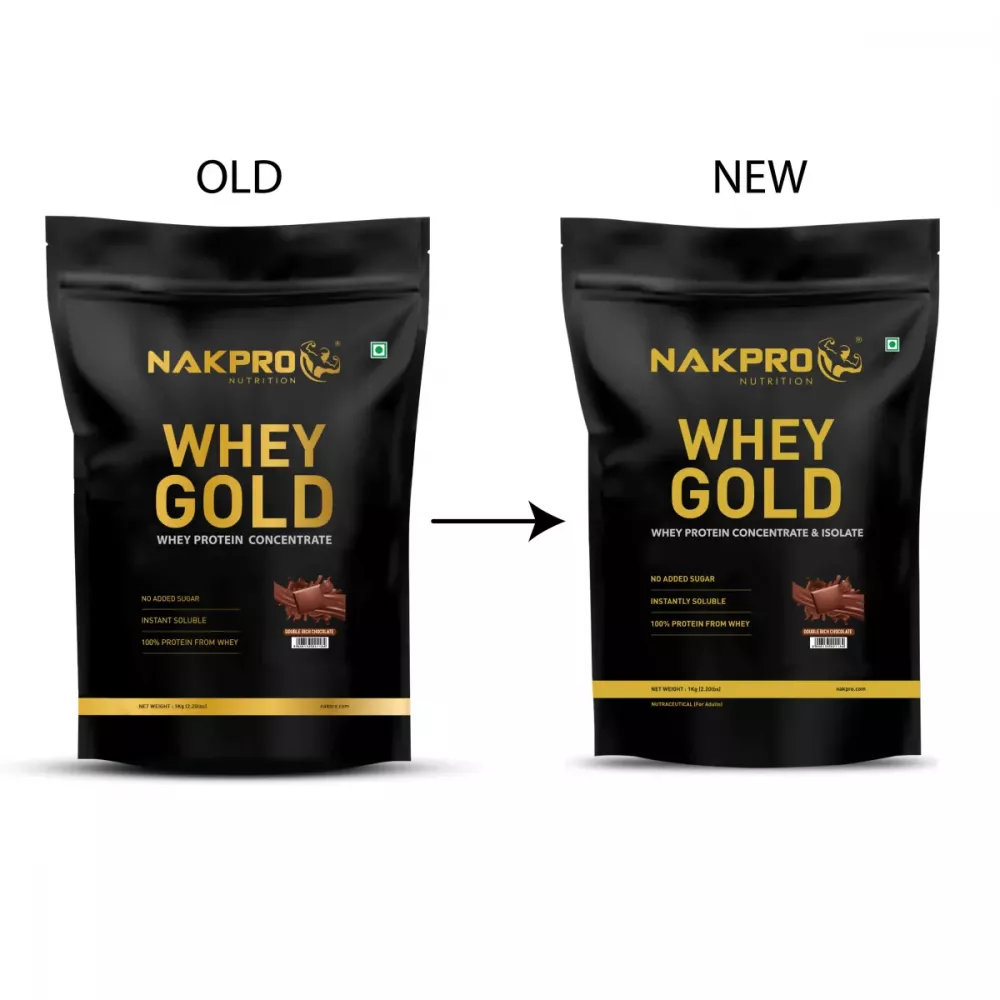 Nakpro Whey Gold Whey Protein Concentrate Double Rich Chocolate (1kg)