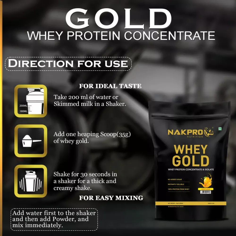 Nakpro Whey Gold Whey Protein Concentrate Mango (1kg)