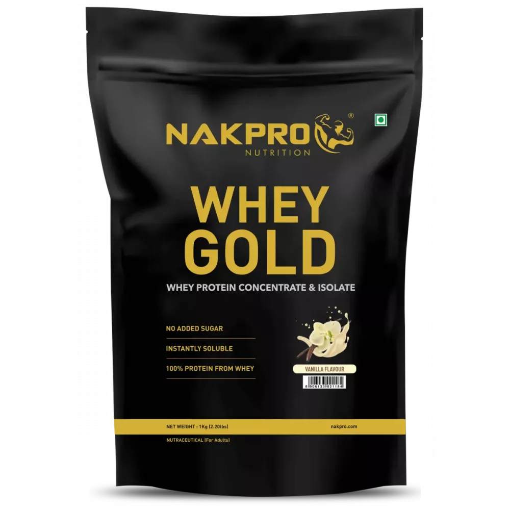 Nakpro Gold Plus Whey Protein Concentrate Vanilla (1kg)