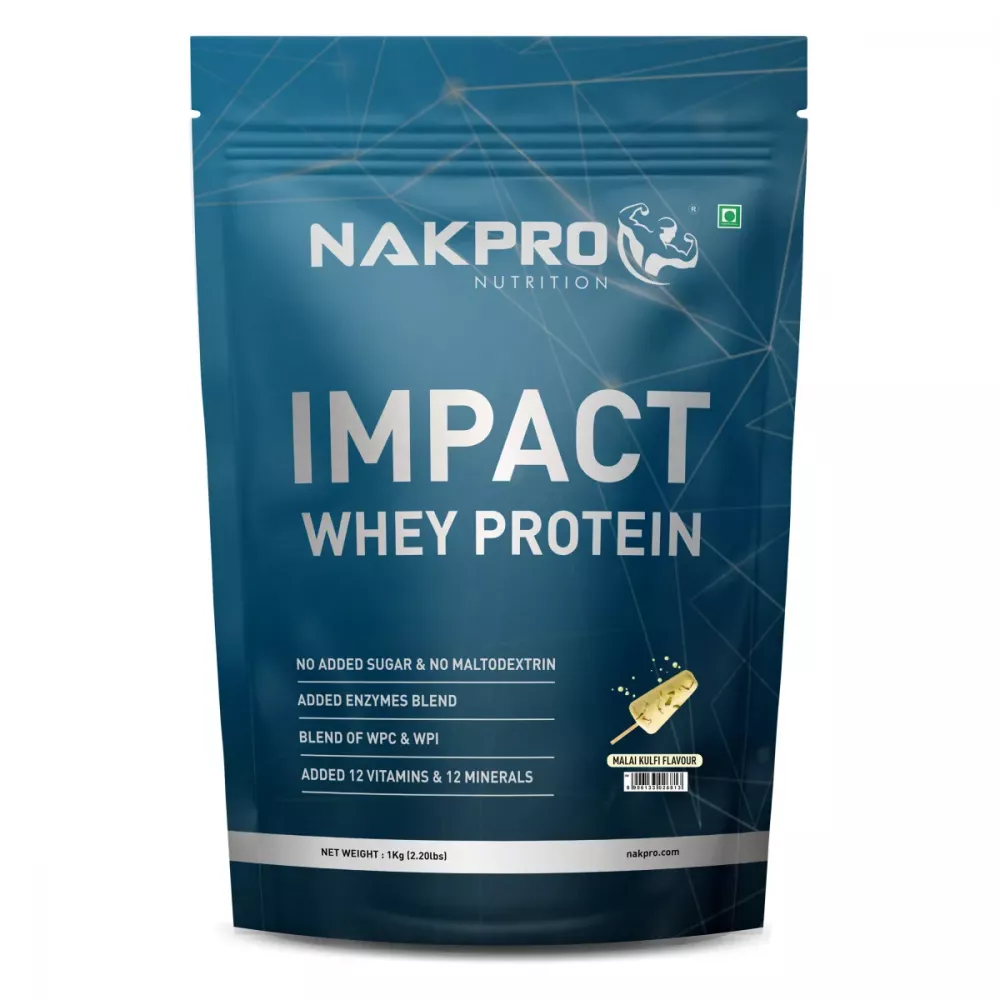 Nakpro Impact Whey Protein Malai Kulfi (1kg)
