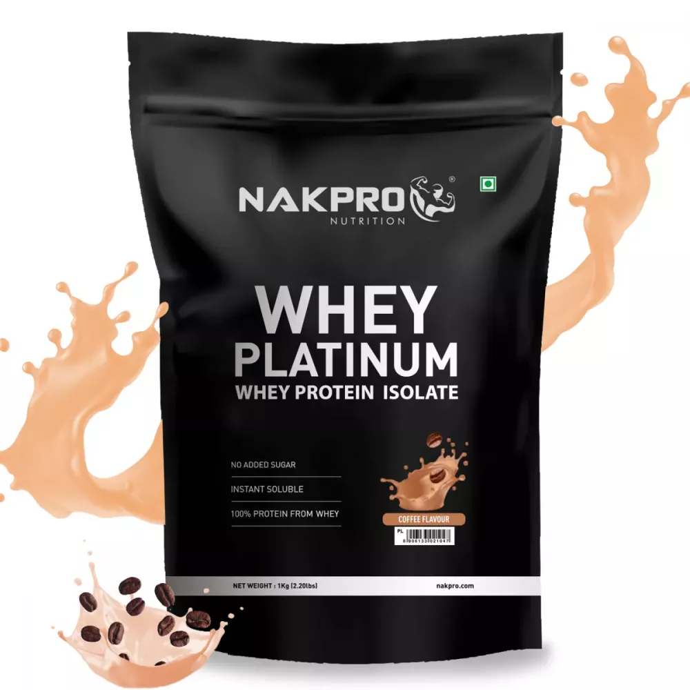 Nakpro Whey Platinum Whey Protein Isolate Coffee (1kg)