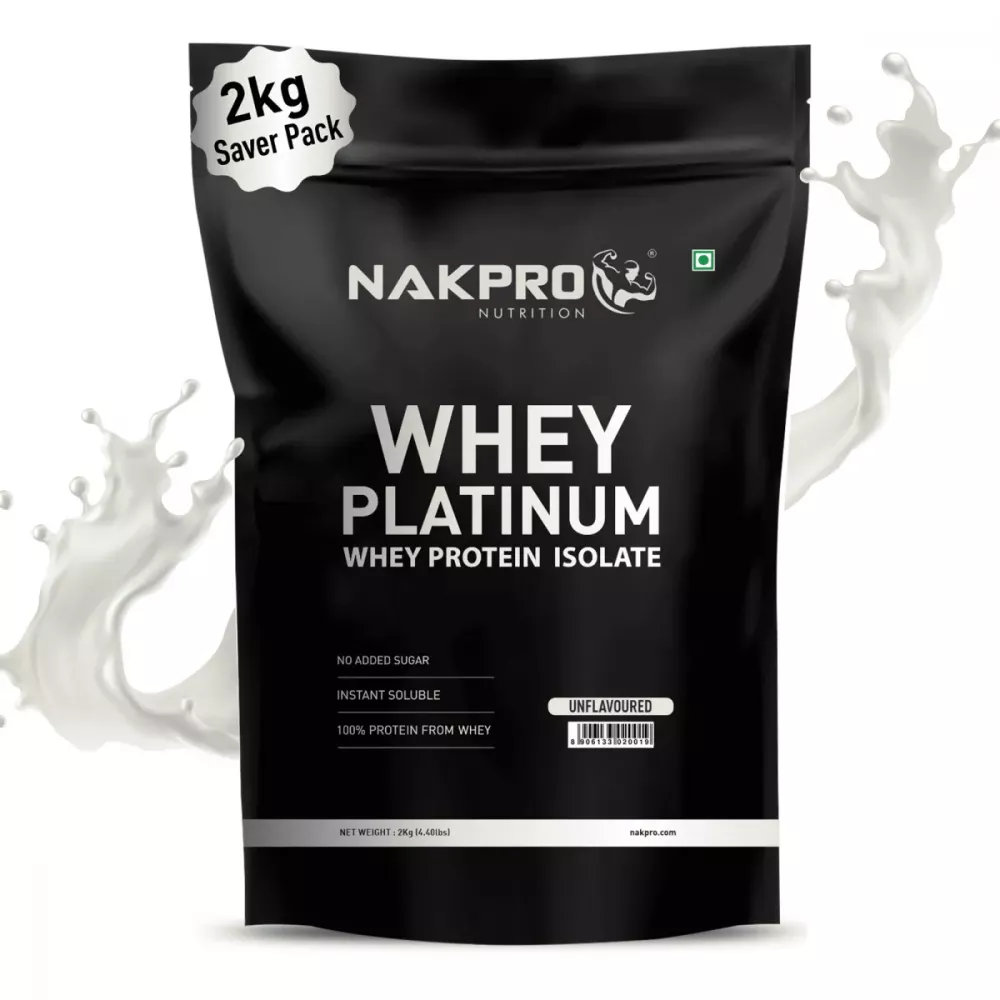 Nakpro Whey Platinum Whey Protein Isolate Unflavored (2kg)