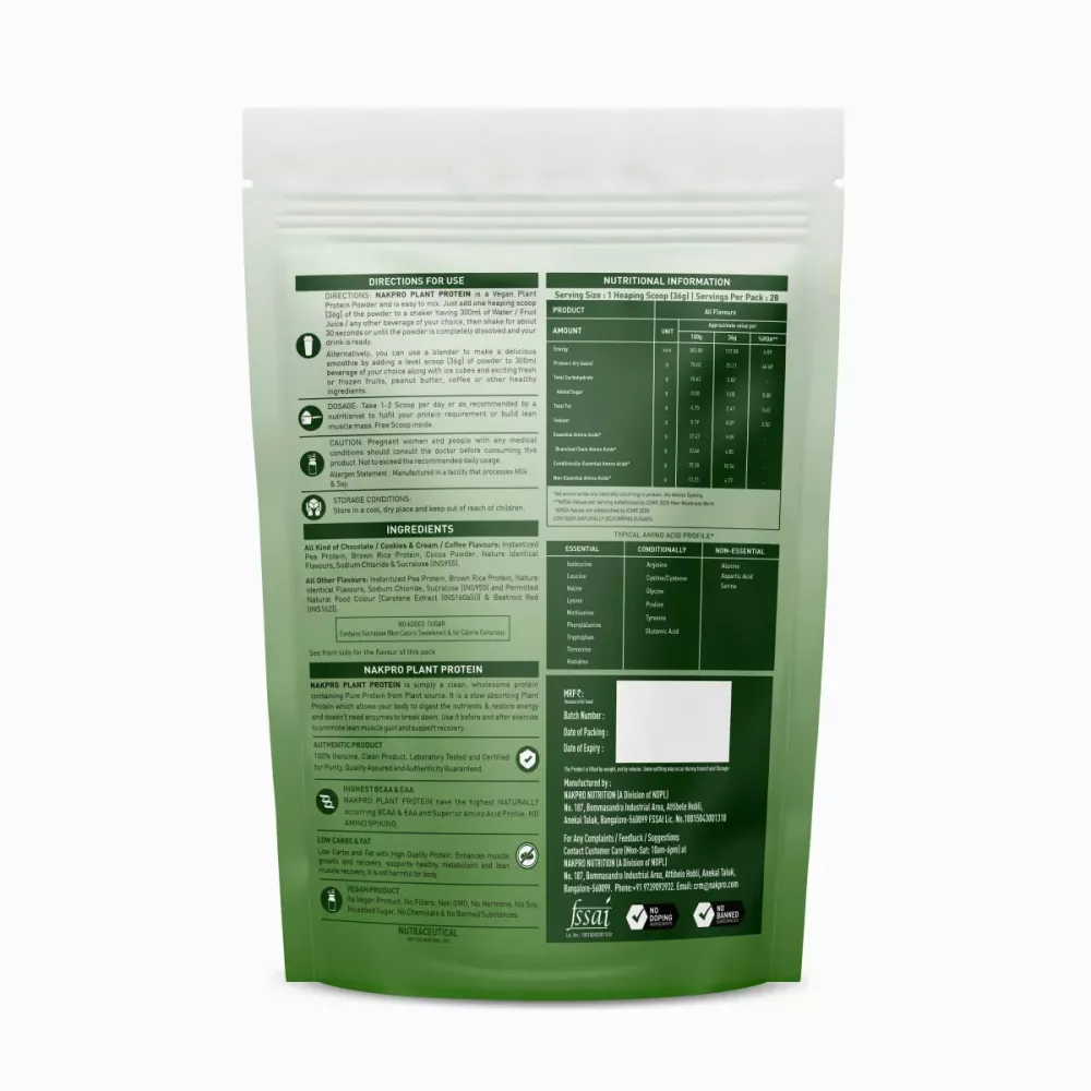 Nakpro Plant Protein Powder Mango (1kg)