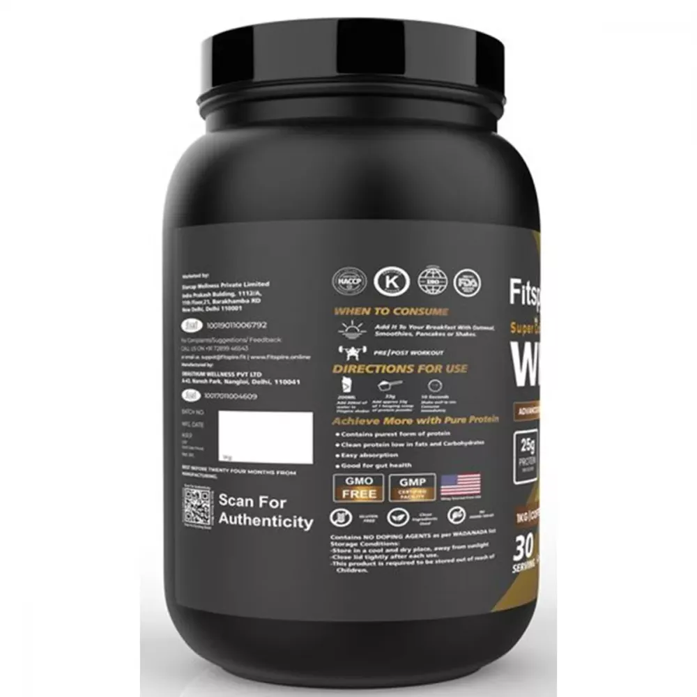 Fitspire Super Gold King Advance Isolate Whey Protein Coffee Royal + Creatine Monohydrate Lemon (Super Gold king Whey 1kg + Creatine 100g) Coffee Royal (1Pack)
