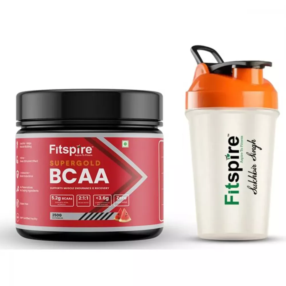 Fitspire Super Gold Bcaa With Shaker Watermelon (250g)