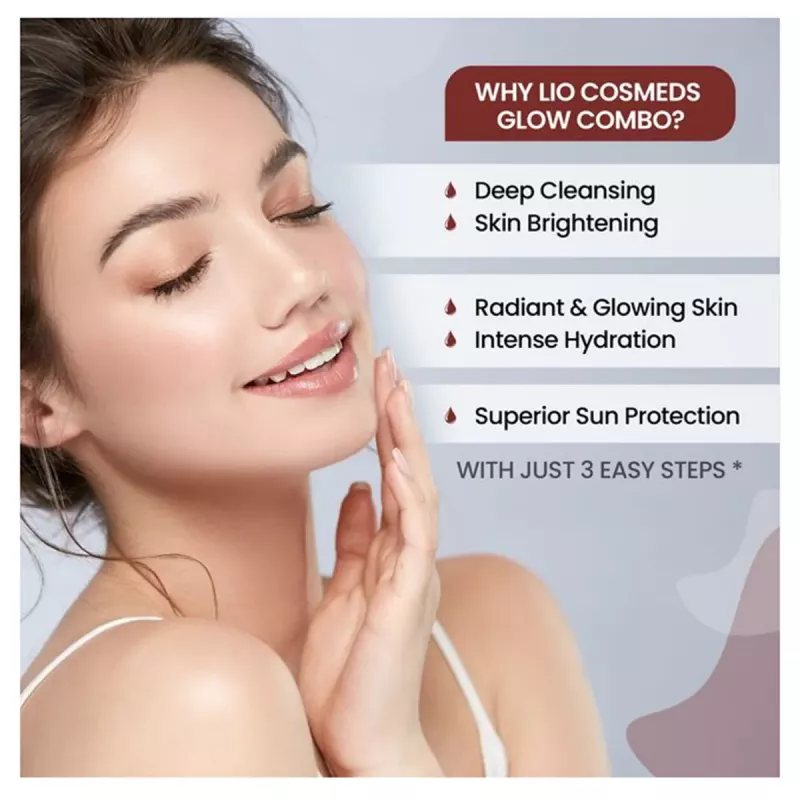 Buy Lio Cosmeds Lc Gluta Glow Glutathione Facewash + Lc Glitz Moist  Moisturizing Lotion + Lc Sun50 Sun Protection Lotion Online - 51% Off!