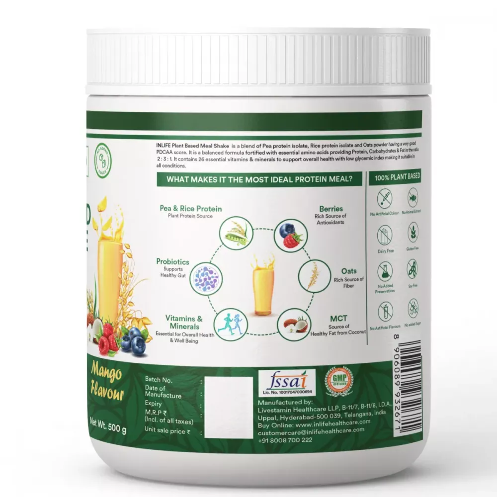 Inlife Plant Based Meal Shake Mango (500g)
