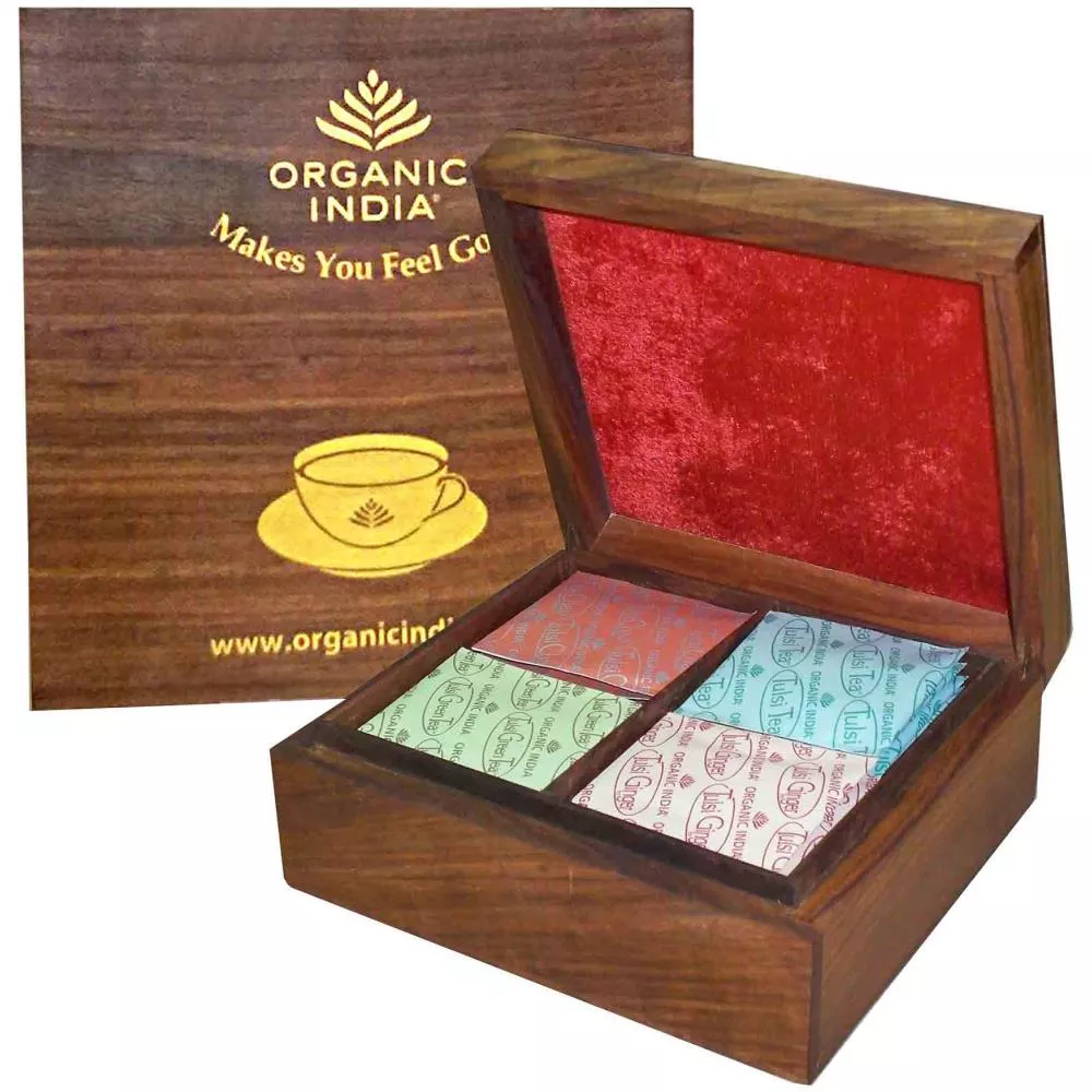 ORGANIC INDIA Executive Deluxe Wooden Gift Box , Sixty Tea Bags Green Tea  Bags Box Price in India - Buy ORGANIC INDIA Executive Deluxe Wooden Gift Box  , Sixty Tea Bags Green