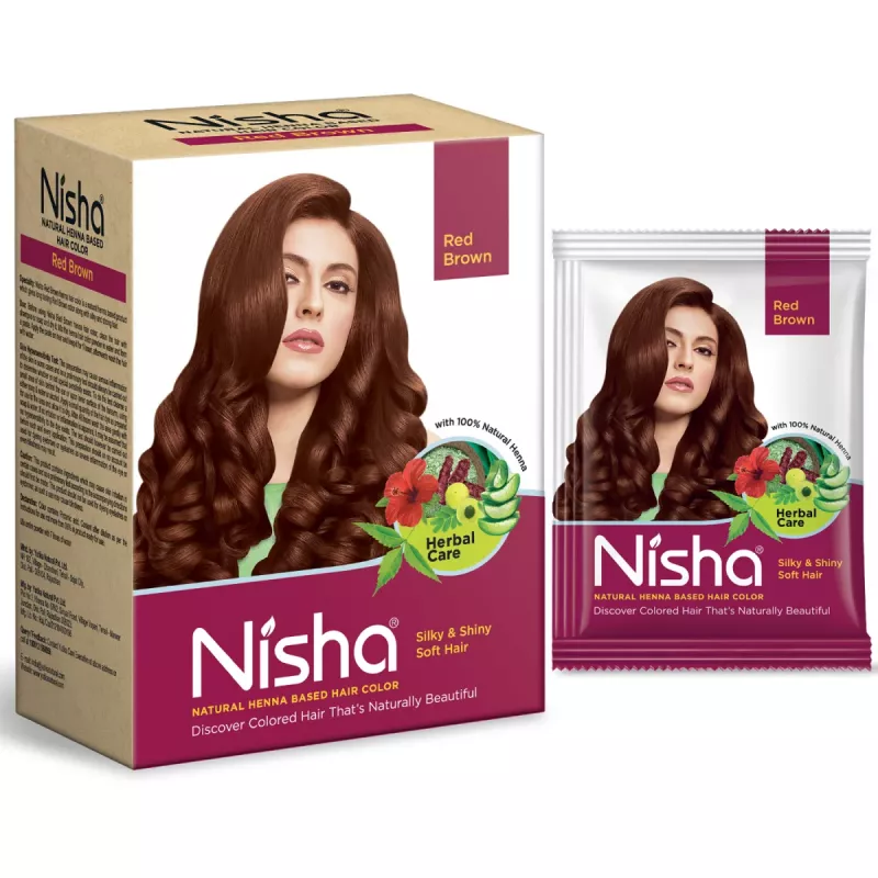 Buy Nisha Henna Based Hair Color Red Brown And Nature Mate Hair