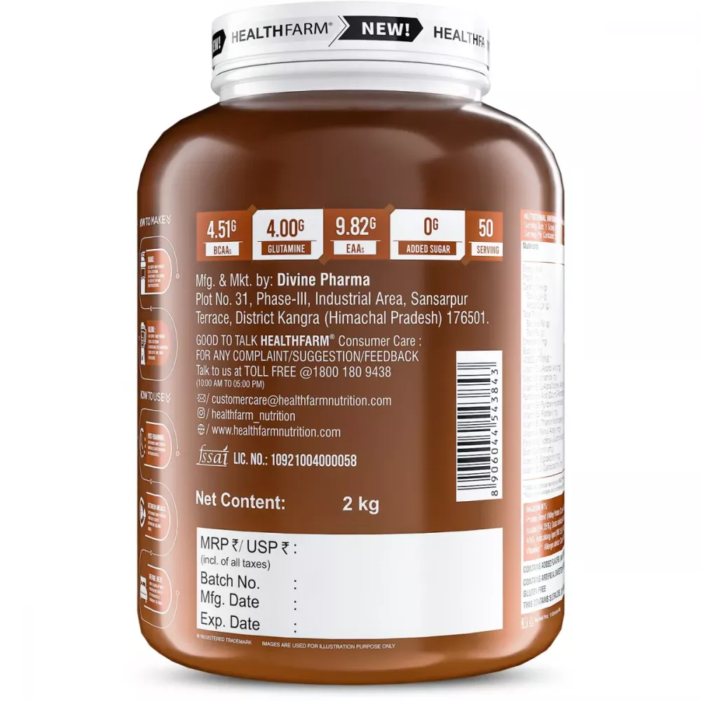 Healthfarm Me First Whey protein Double Rich Chocolate (2kg)