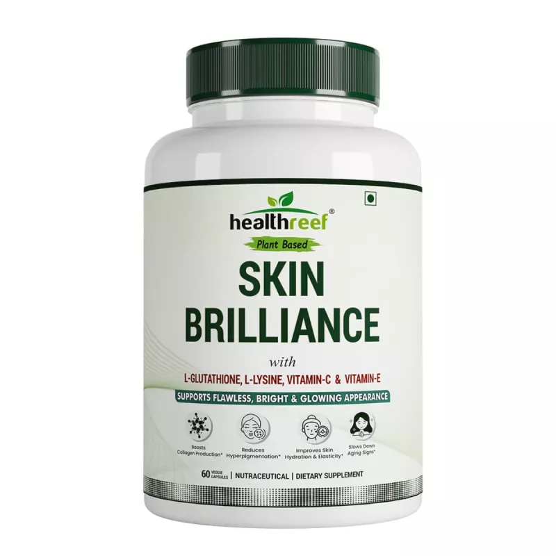 Healthreef Skin Brilliance With L-Glutathione, L-Lysine, Vitamin C &  Vitamin E (60cap) | Buy on Healthmug