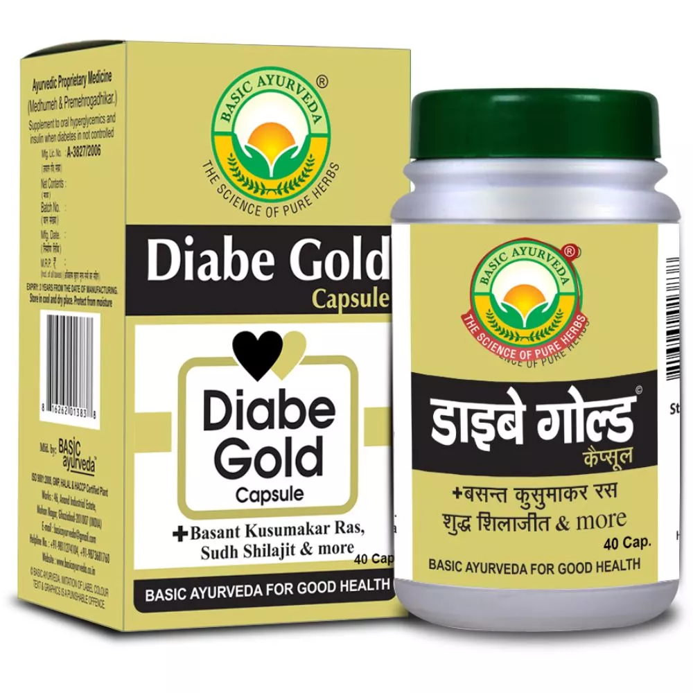 Buy Basic Ayurveda Diabe Gold Capsule Medicines 20 Off!
