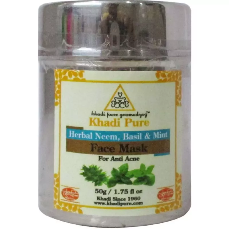 Buy Khadi Pure Neem Basil Mint Face Mask Anti Acne Online