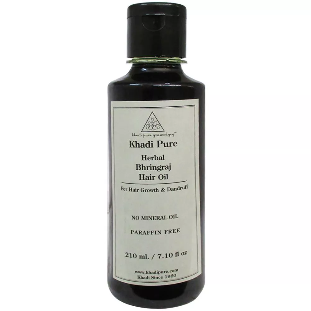 Buy Khadi Pure Bhringraj Hair Oil - Mineral Oil & Paraffin Free Online -  10% Off! 