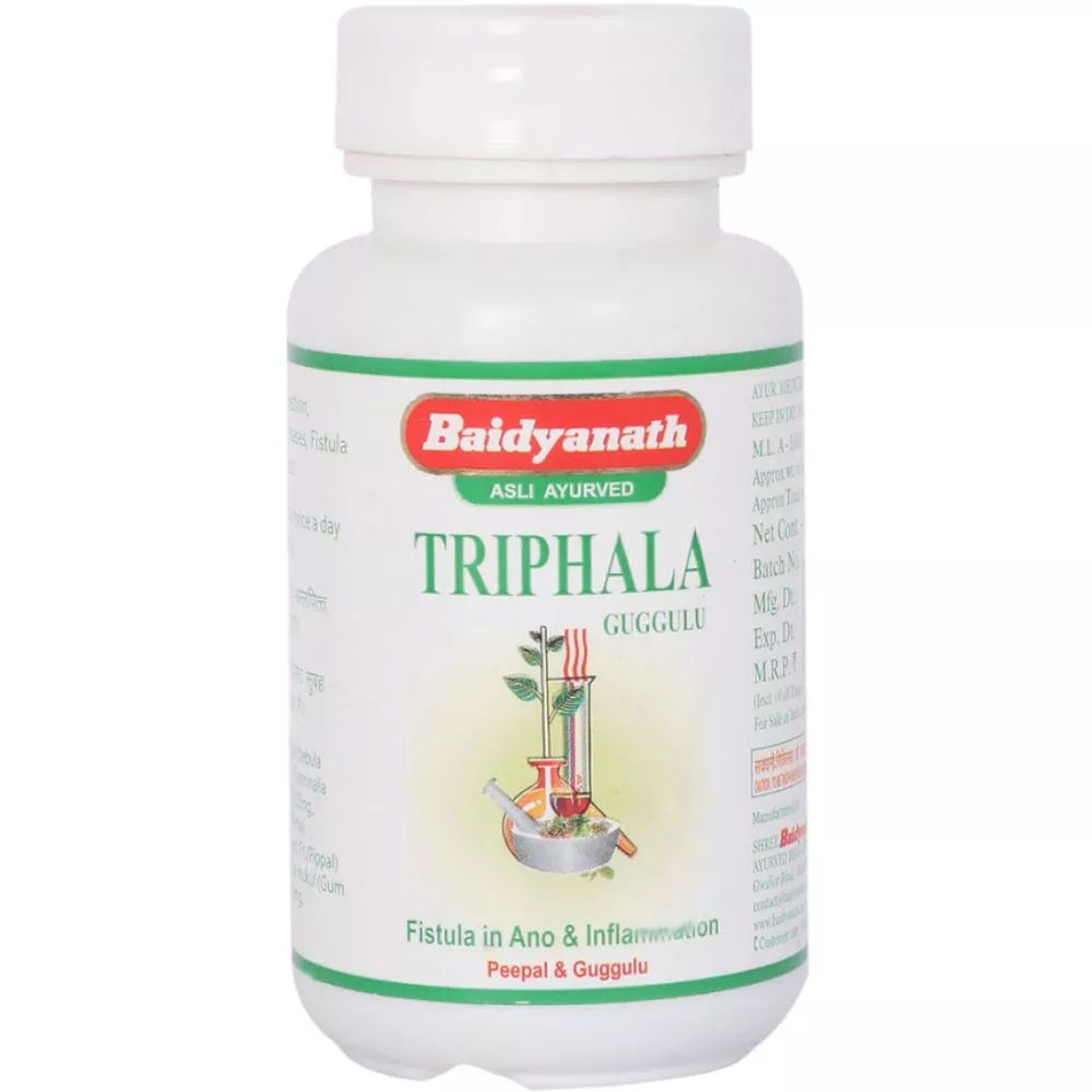 Buy Baidyanath Triphala Guggulu Vati Gutika Guggulu 5 Off Healthmug Com